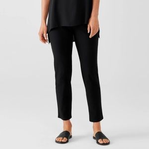 Eileen Fisher Washable Stretch Crepe High-Waisted Pant | Large